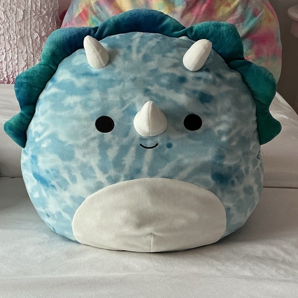 Squishmallows Other - Squishmallow Tie-Dye Blue Dinosaur Accent Pillow